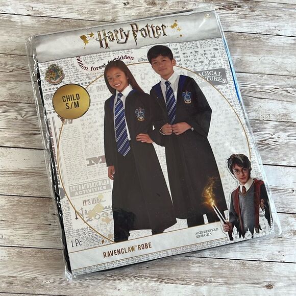 NWT HARRY POTTER Child Ravenclaw Robe Hooded Costume S/M Boy Girl Halloween NEW - Picture 1 of 8